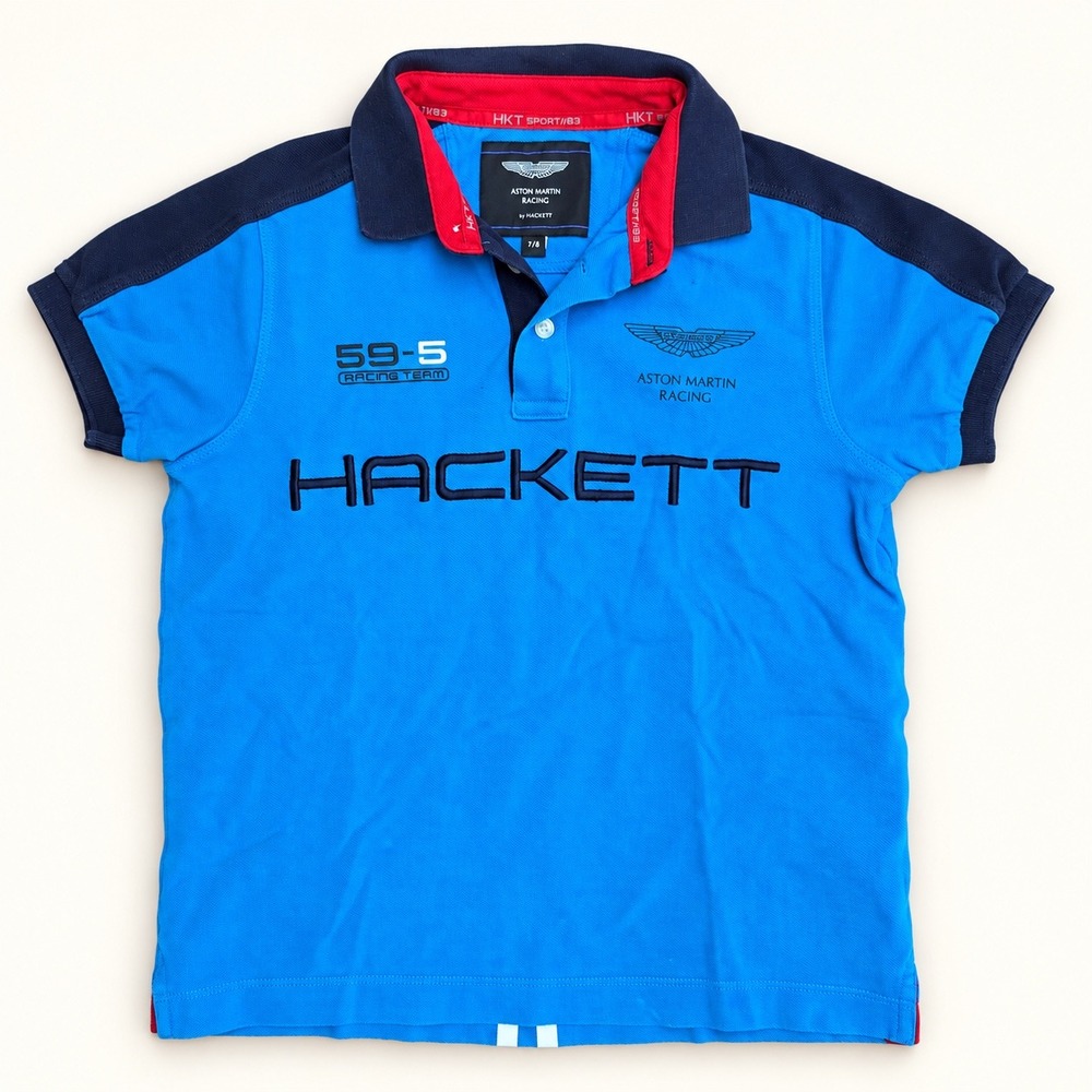Hackett Aston Martin Racing Boys 7/8 Polo Shirt 59-5 Motorsport F1 Grand Prix